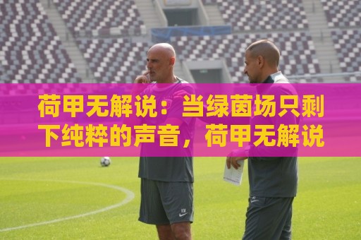 荷甲无解说：当绿茵场只剩下纯粹的声音，荷甲无解说为何让老球迷越听越上头？🕑今日最新外围买球网原声解说降盘APP网址球盘平台